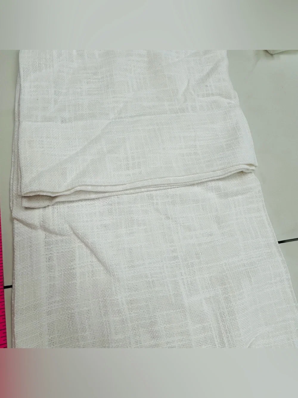 QUINCE Set Of 2 48x108 Cotton Sheer Curtains White 9735